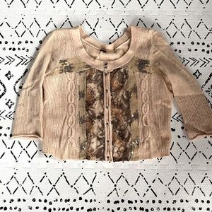Free People Beaded Wool Sweater